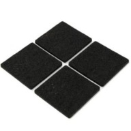 Nábytková plsť štvorcová ČIERNA 45x45 (blister 4 ks)