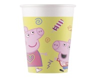 Papierové poháre Peppa Pig, 200 ml, 8 ks.