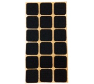 Samolepiace plstené podložky pod štvorcový nábytok – ČIERNA 25x25mm