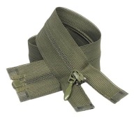 Krytý zips, olivový, 35 cm