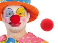 KLAUNSKÝ NOS Z HUBKY, okrúhly ČERVENÝ NOS