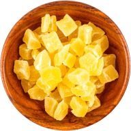 Prírodné kandizované ananásové kocky 200g
