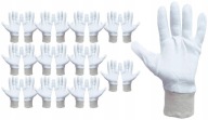 12x BAVLNENÉ BIELE KOZMETICKÉ RUKAVICE COREY veľkosť 10