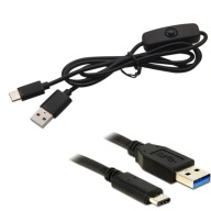 VYPÍNAČ NAPÁJANIA C usb-c - USB VENTILÁTOR KAMERY 90cm
