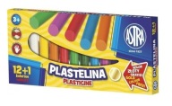 Plastelína Astra, 12 farieb + 1 voľná farba, 303
