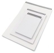 3x zošit, zošit A4, A5, A6, modrá mriežka