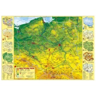 Obojstranná školská podložka s fyzickou mapou