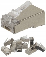 NEKU RJ45 FTP cat6 koncovky, drôtené sito, 10 ks
