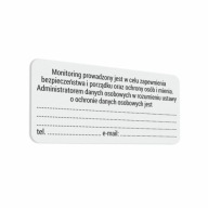 GDPR - informačná nálepka 4,5x10, monitoring