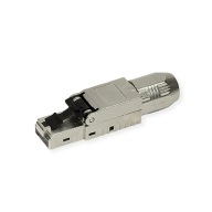 RJ-45 Cat.6A STP poľná zástrčka, strieborná