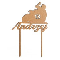 sivý motorový topper 3 číslo názov dekorácia