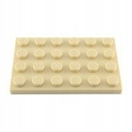 LEGO Tanier 4x6 TAN 1 ks. 3032 4114001 N