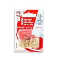 Háčiky 1 (15+14mm) Gold pack/12 sád