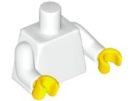 LEGO Figúrka Torzo Biele Žlté Ruky 4275461 973c00