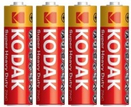 4x KODAK Super Heavy Duty AAA batéria R3 ZINC zásobník