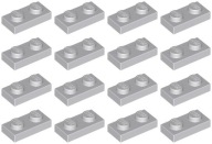 LEGO PLATE 3023 1x2 svetlosivá NOVINKA (6g) == 16 ks.