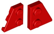 LEGO tanier 2x2 pár 24299 24307 červený (2g)