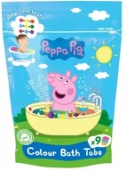 Peppa Pig farbenie do kúpeľa brčál 9 ks