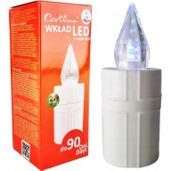 LED VLOŽKA DO SVIEČKY ELEKTRICKÁ SVIEČKA BIELE SVETLO BEZPLATNÉ BATÉRIE