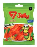 7 tyčinkových želé červov 100g červov