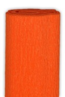 Krimpovaný hodvábny papier - oranžový, 50 x 200 cm