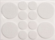 Plstené podložky mix, 20 a 38 mm, biela 74838 Vorel