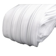 LuxTextil Zipsová PÁSKA Zips 5mm ŠPIRÁLOVÝ Zips PO METROCH 20m BIELA