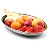 Oválny oceľový gastro tanier, 30 cm