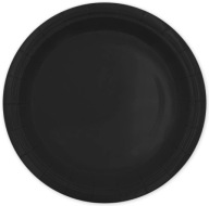 ČIERNE NARODENINOVÉ PAPIEROVÉ TANIERE 18 CM 6 KS