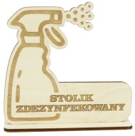 TABUĽKA na stôl dezinfikovaná S LOGOM
