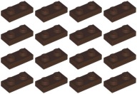 LEGO PLATE 3023 1x2 tmavohnedá (6g) 16 ks.