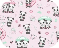 Flanelová plienka 70x40 Panda Pink
