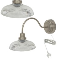 STRIEBORNÁ NÁSTENNÁ LAMPA NÁSTENNÁ LAMPA ELEGANTNÁ KOVOVÁ VINTAGE RETRO LOFT E27