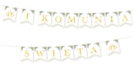 Banner girlanda Prvé sväté prijímanie Eukalyptus, banner na sväté prijímanie, sväté prijímanie - 240 cm