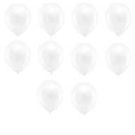 malé biele kovové balóniky 5' (12cm) - 10 ks
