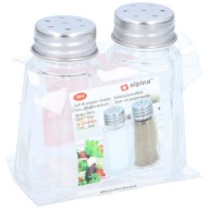 Alpina - Soľnička a korenička zo skla, 2 ks.