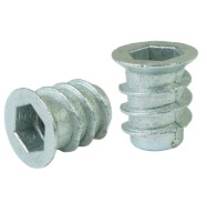 10x nástrčka M6 x 13 mm, dvojzávitová skrutka do dreva, nábytková vložka