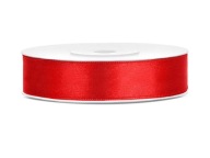 Červená saténová stuha 12mm/25m Party Deco