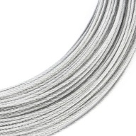 Oceľové lano pozinkované, 1mm, 1x7, pozinkované, 10m