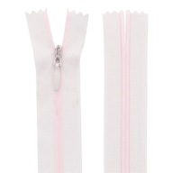 Zipsy KRYTÉ 50cm PRÁŠKOVÁ RUŽOVÁ 1 ks.