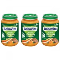 Bobovita Zelenina s teľacím mäsom a knedľou 3x190g