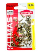 SKRUTKY DO DREVENÉHO NÁBYTKU SKRUTKY MET 3,0x12 mm 65 ks