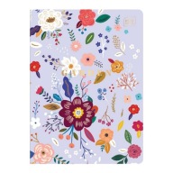 Zápisník A5, mriežka, 60k, kvety HS GARDEN Interprint