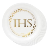 IHS Papierové taniere 23 cm, sada 6 ks, tanier na prvé prijímanie