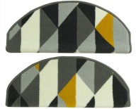 ŽLTOSÉ POKRÝVKY NA SCHODY TROJUHOLNÍKOVÉ KOBERCE 60 cm x 24 cm + 3 cm
