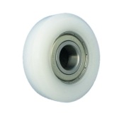 Plastový valček s ložiskom, priemer 62 mm, priemer 17 mm