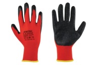 Ručné pracovné rukavice, potiahnuté latexom, presné, veľkosť 9