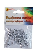 Pohyblivé očká samolepiace 4 mm 200 ks Shan SO01