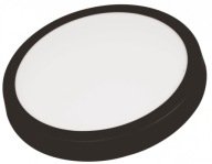 Okrúhle stropné svietidlo DOWNLIGHT, čierne, 12W, prisadené, 4K