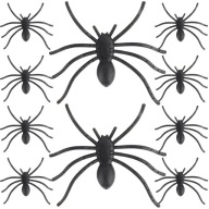 10x SPIDER HALLOWEENSKÉ DEKORATÍVNE PAVÚKY UMELÉ ČIERNA SCARY 3,4x3 CM